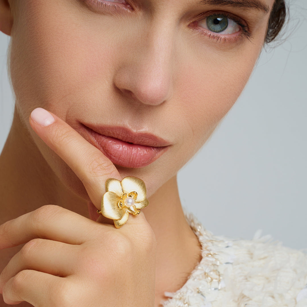 Top Grade Freshwater Pearl Rings WR00317 | ORCHID - PEARLY LUSTRE