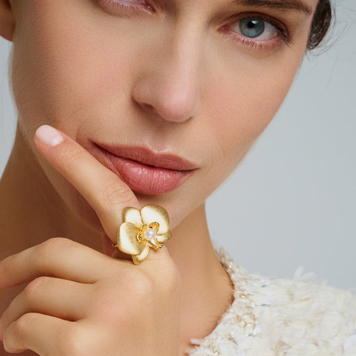 Top Grade Freshwater Pearl Rings WR00317 | ORCHID - PEARLY LUSTRE