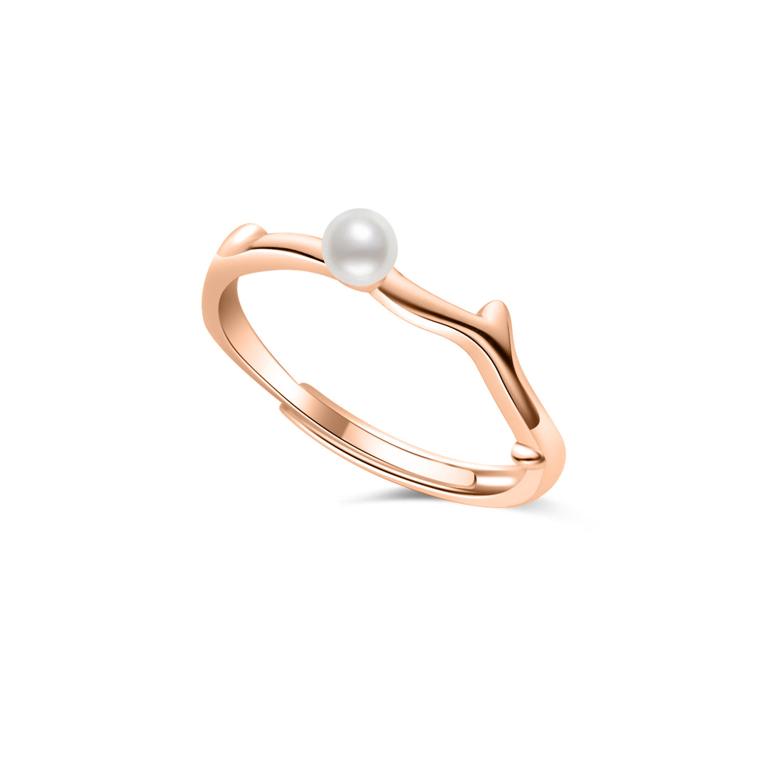 Top Grade Freshwater Pearl Ring WR00318 | ROSE - PEARLY LUSTRE