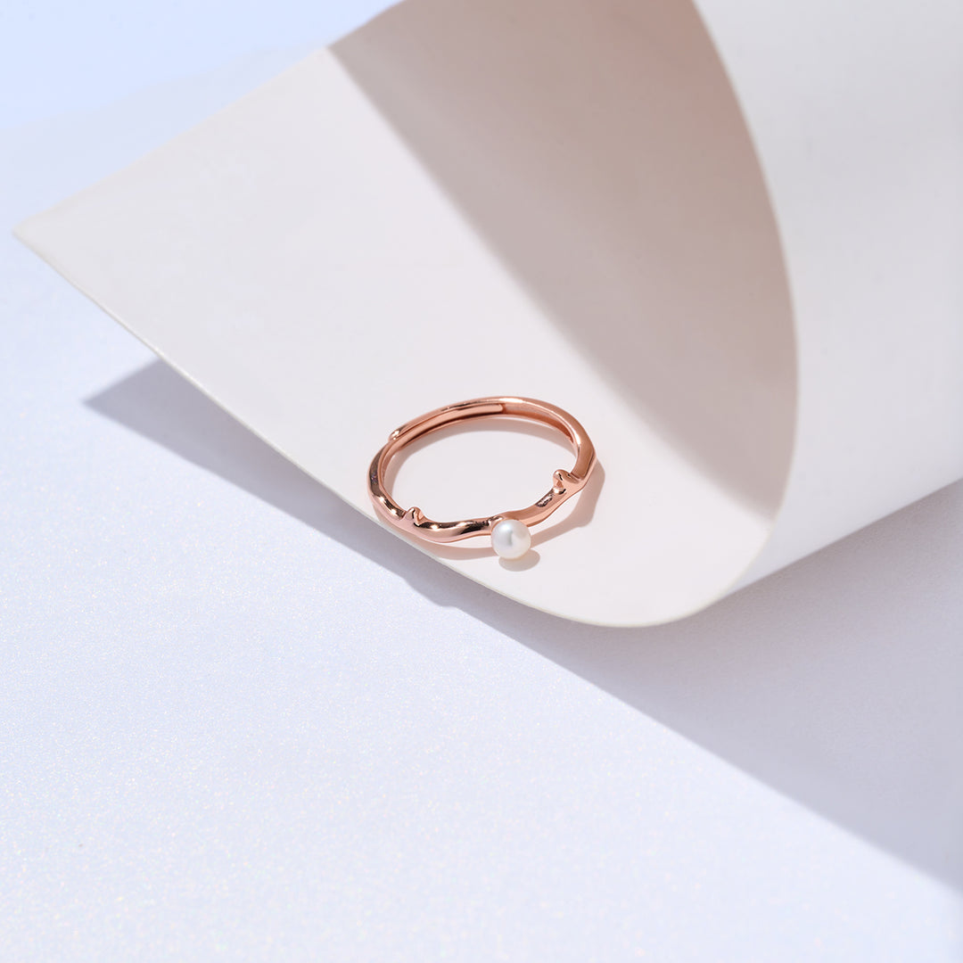 Top Grade Freshwater Pearl Ring WR00318 | ROSE - PEARLY LUSTRE