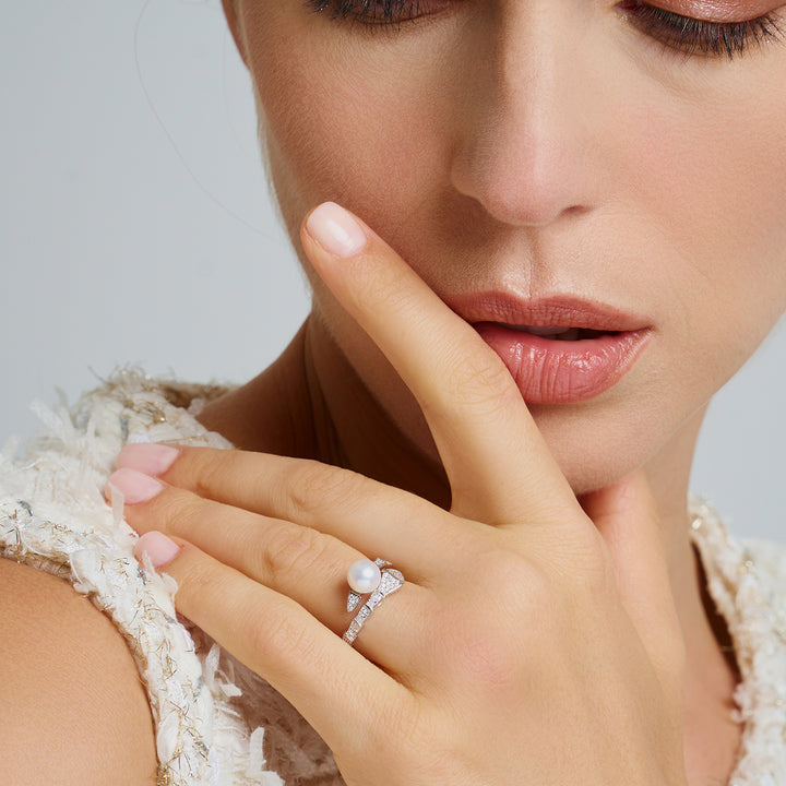 Top Grade Freshwater Pearl Ring WR00324 | SAFARI - PEARLY LUSTRE