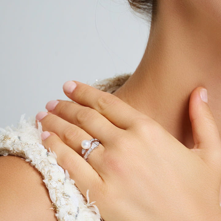 Top Grade Freshwater Pearl Ring WR00324 | SAFARI - PEARLY LUSTRE