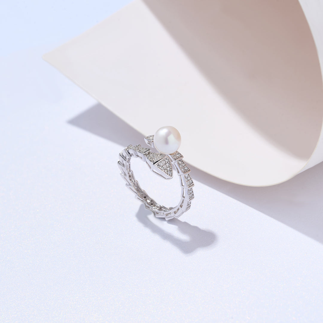 Top Grade Freshwater Pearl Ring WR00324 | SAFARI - PEARLY LUSTRE