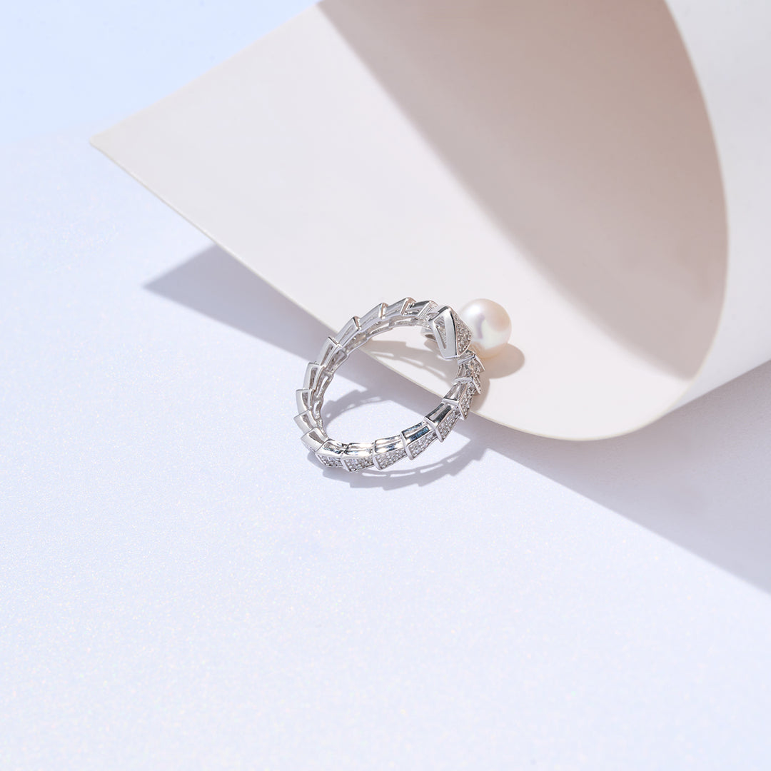 Top Grade Freshwater Pearl Ring WR00324 | SAFARI - PEARLY LUSTRE