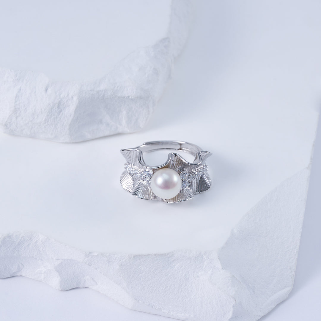 Top Grade Freshwater Pearl Ring WR00333 - PEARLY LUSTRE