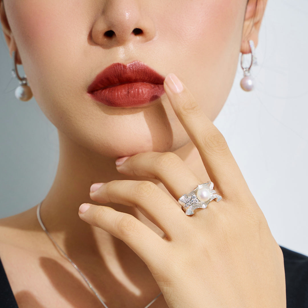Top Grade Freshwater Pearl Ring WR00333 - PEARLY LUSTRE