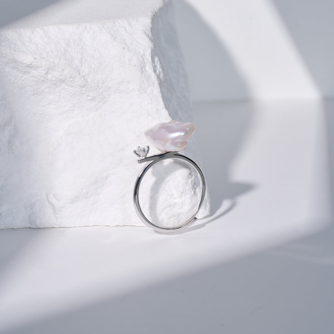 Baroque Freshwater Pearl Ring WR00338 - PEARLY LUSTRE
