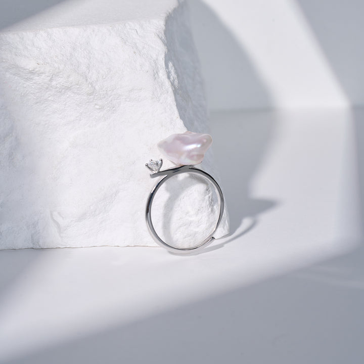 Baroque Freshwater Pearl Ring WR00338 - PEARLY LUSTRE