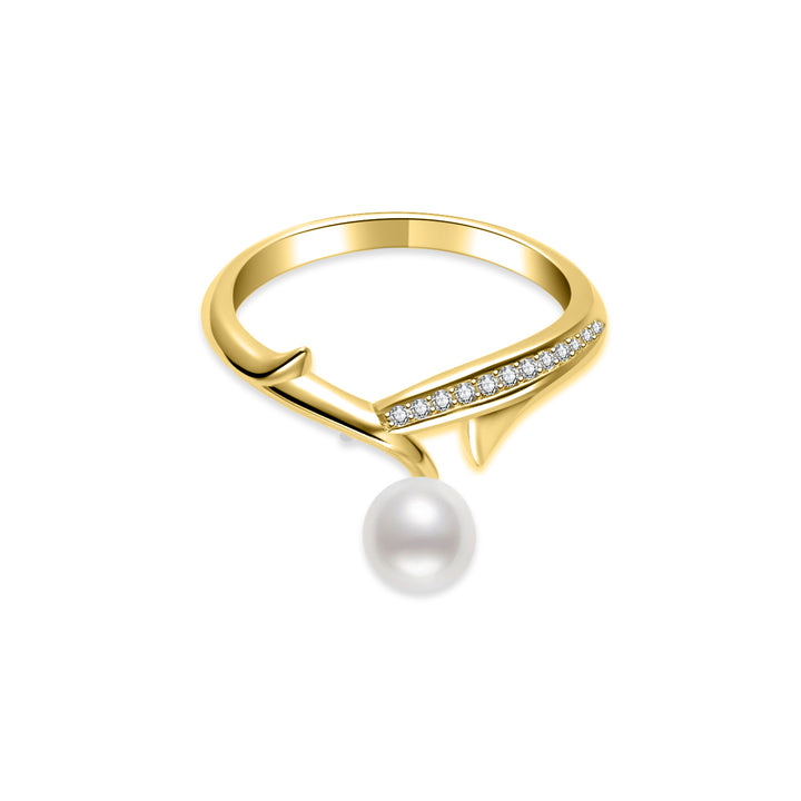 Top Grade Freshwater Pearl Ring WR00347 | ROSE - PEARLY LUSTRE