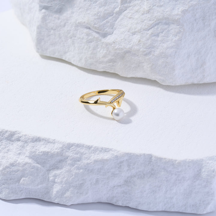 Top Grade Freshwater Pearl Ring WR00347 | ROSE - PEARLY LUSTRE