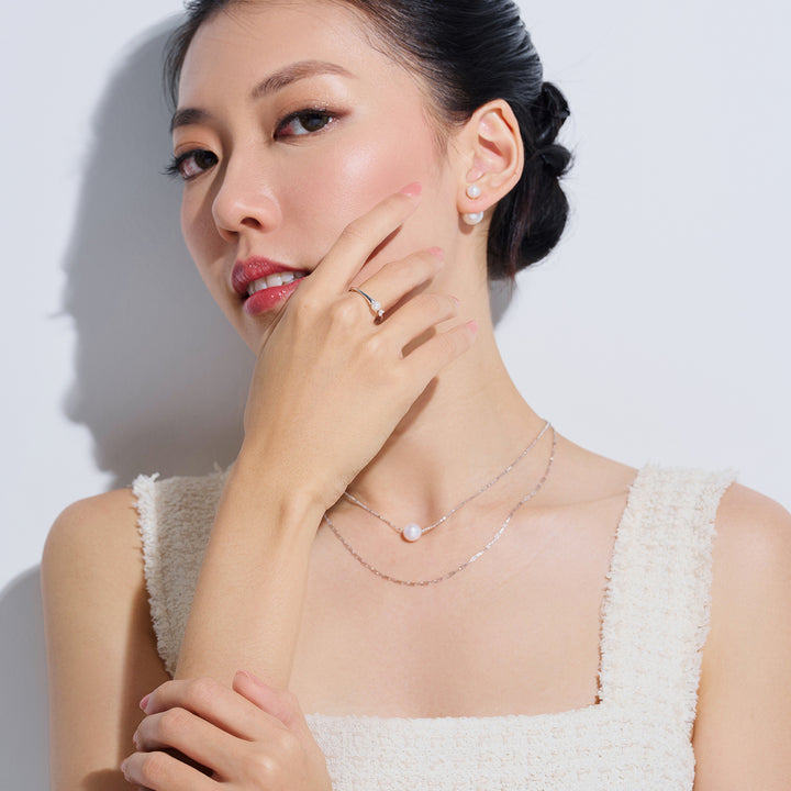 Interchangeable  Freshwater Pearl Necklace WN00762 | POSSIBILITIES - PEARLY LUSTRE