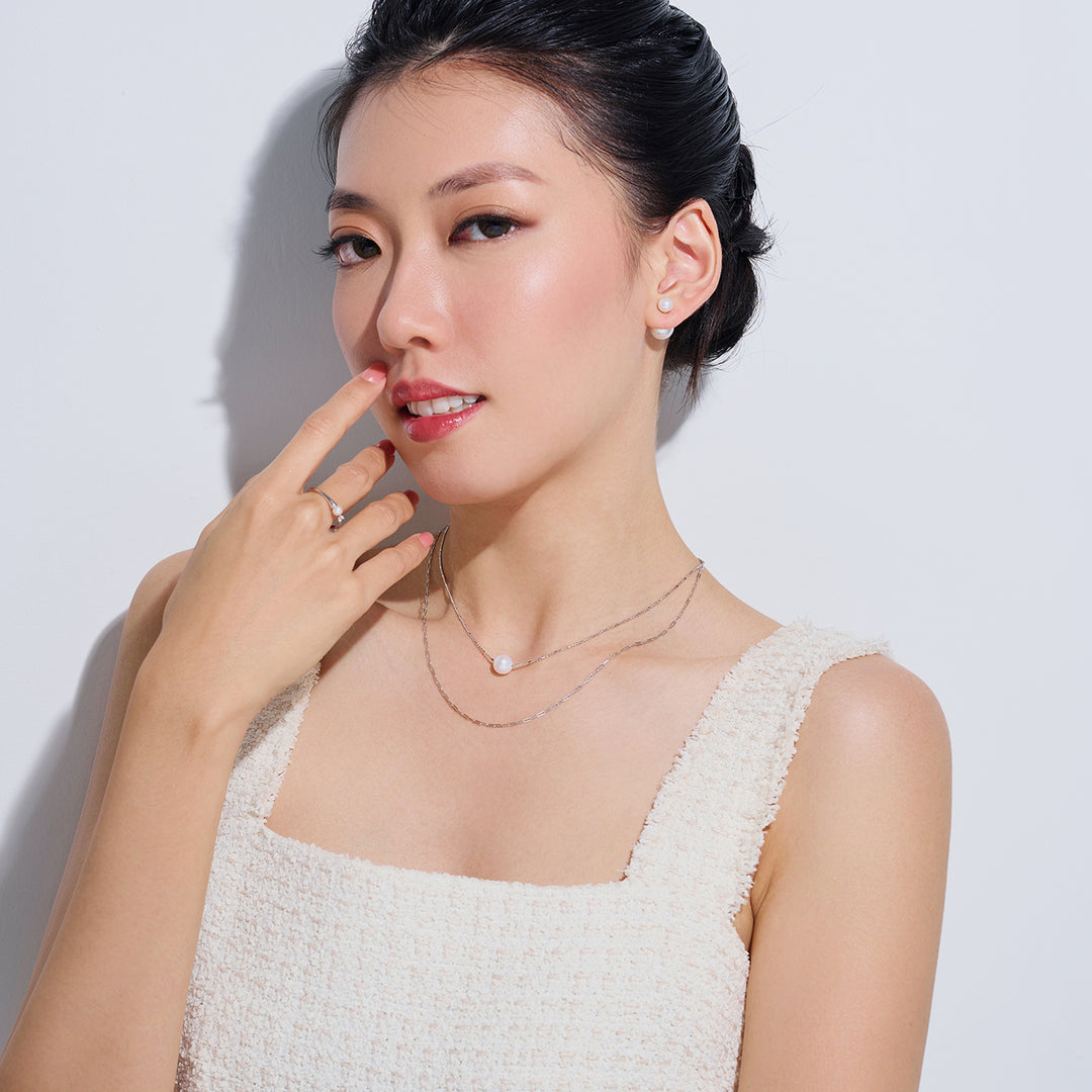 Top Grade Freshwater Pearl Ring WR00355 | CELESTE - PEARLY LUSTRE