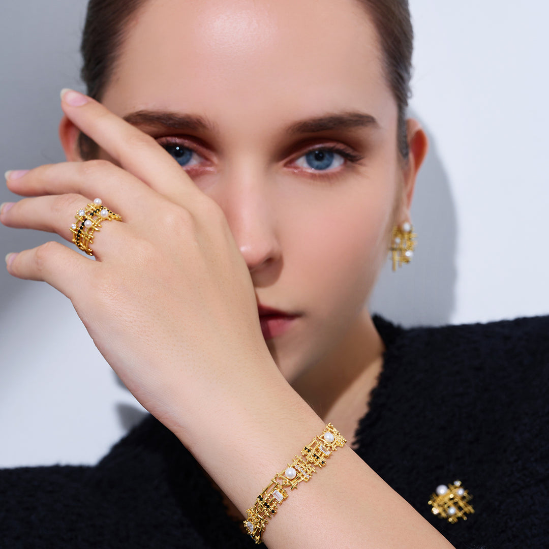 Top Grade Freshwater Pearl Bracelet WB00303 | TWEED - PEARLY LUSTRE