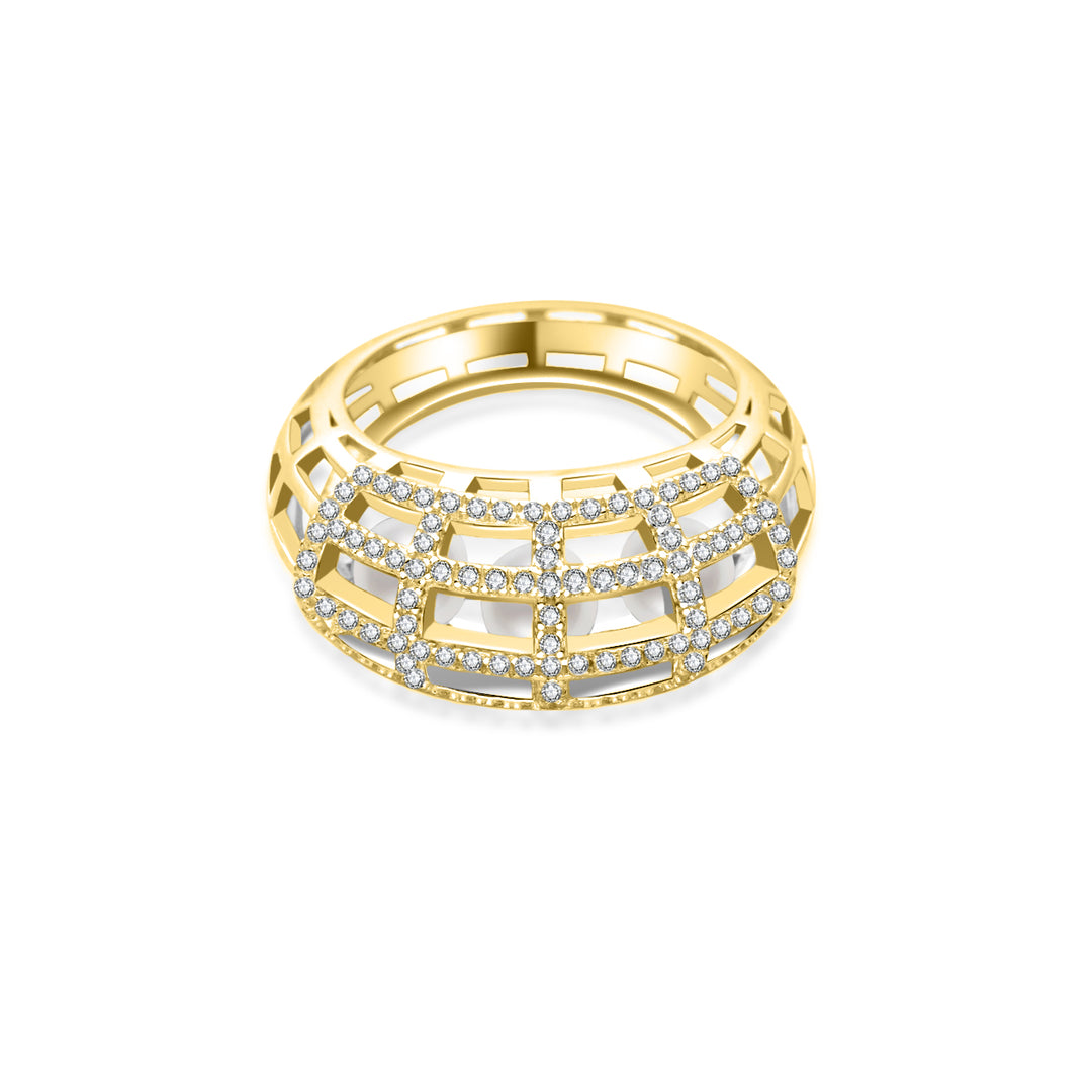 Top Grade Freshwater Pearl Ring WR00376 | WATERFALL