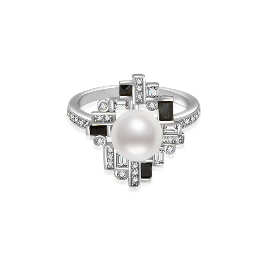Top Grade Freshwater Pearl Ring WR00381 | TWEED - PEARLY LUSTRE
