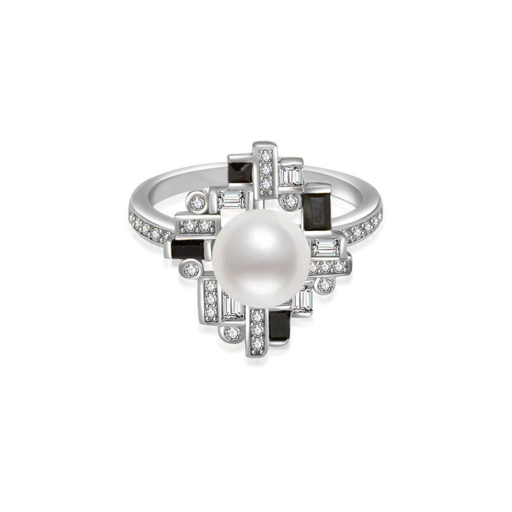 Top Grade Freshwater Pearl Ring WR00381 | TWEED - PEARLY LUSTRE