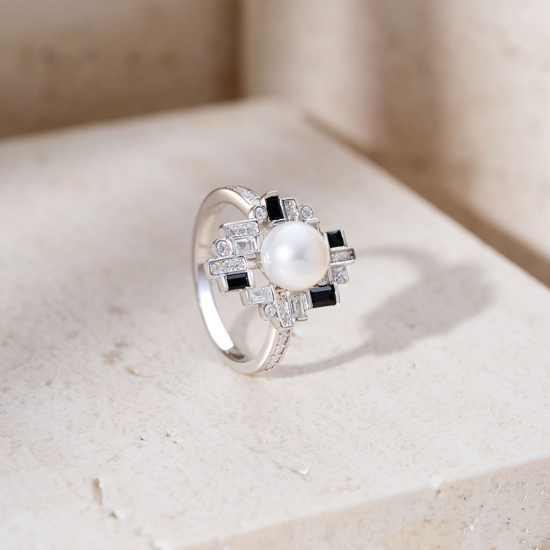 Anillo de perla de agua dulce de primera calidad WR00381 | TWEED