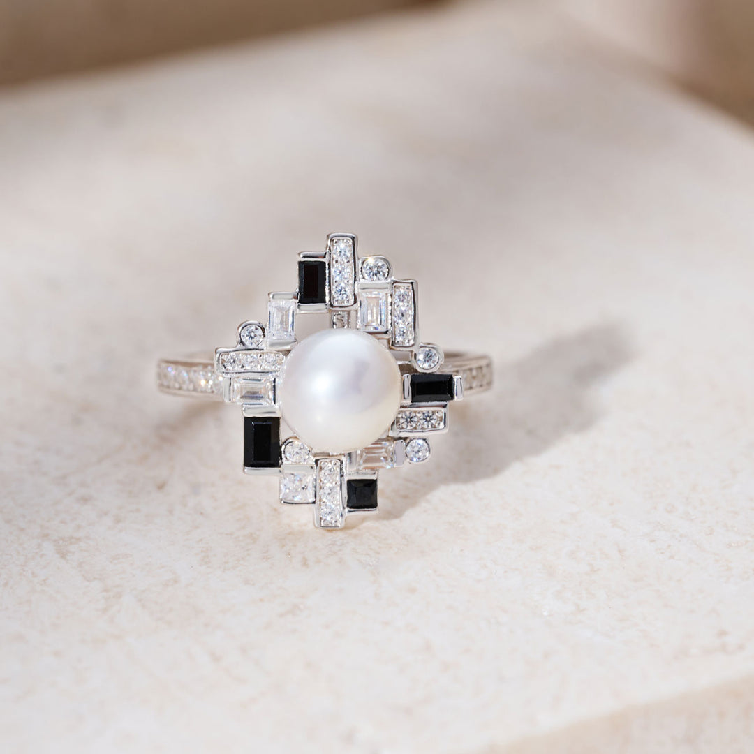 Anillo de perla de agua dulce de primera calidad WR00381 | TWEED