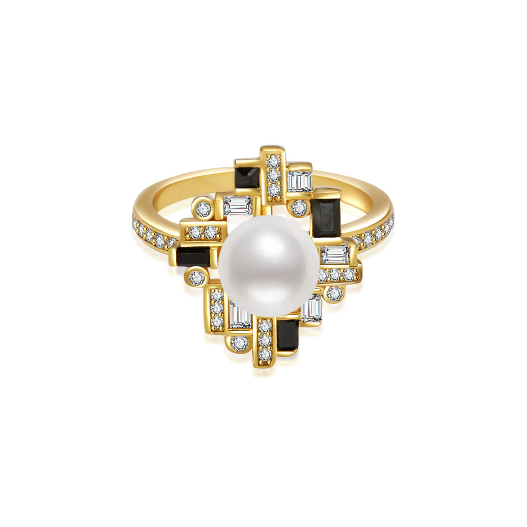 Top Grade Freshwater Pearl Ring WR00382 | TWEED - PEARLY LUSTRE