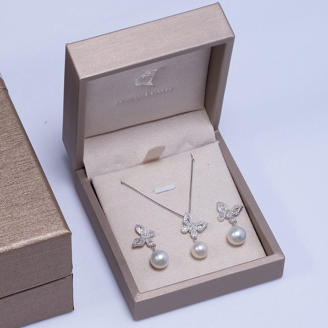 Elegant Freshwater Pearl Set WS00068 | GARDENS - PEARLY LUSTRE