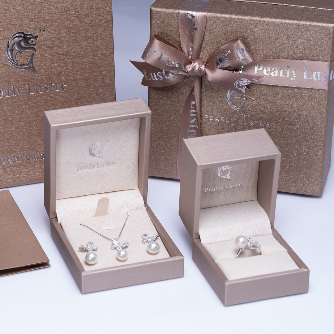 Elegant Pearl Earrings WE00179 | GARDENS - PEARLY LUSTRE