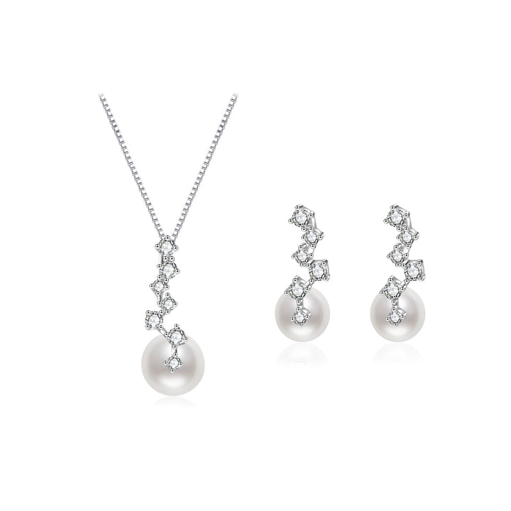 New Yorker Freshwater Pearl Set WS00118 | STARRY - PEARLY LUSTRE