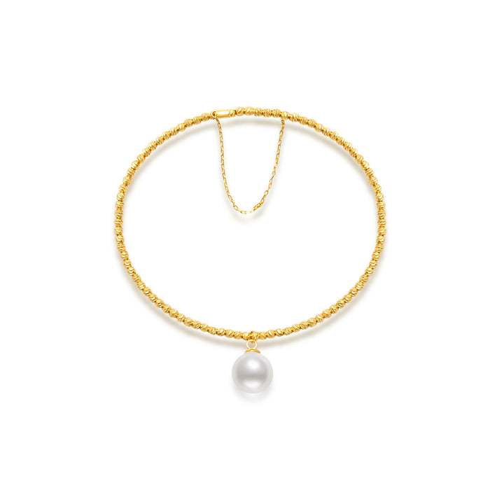 18K Solid Gold Freshwater Pearl Bracelet KB00015 - PEARLY LUSTRE