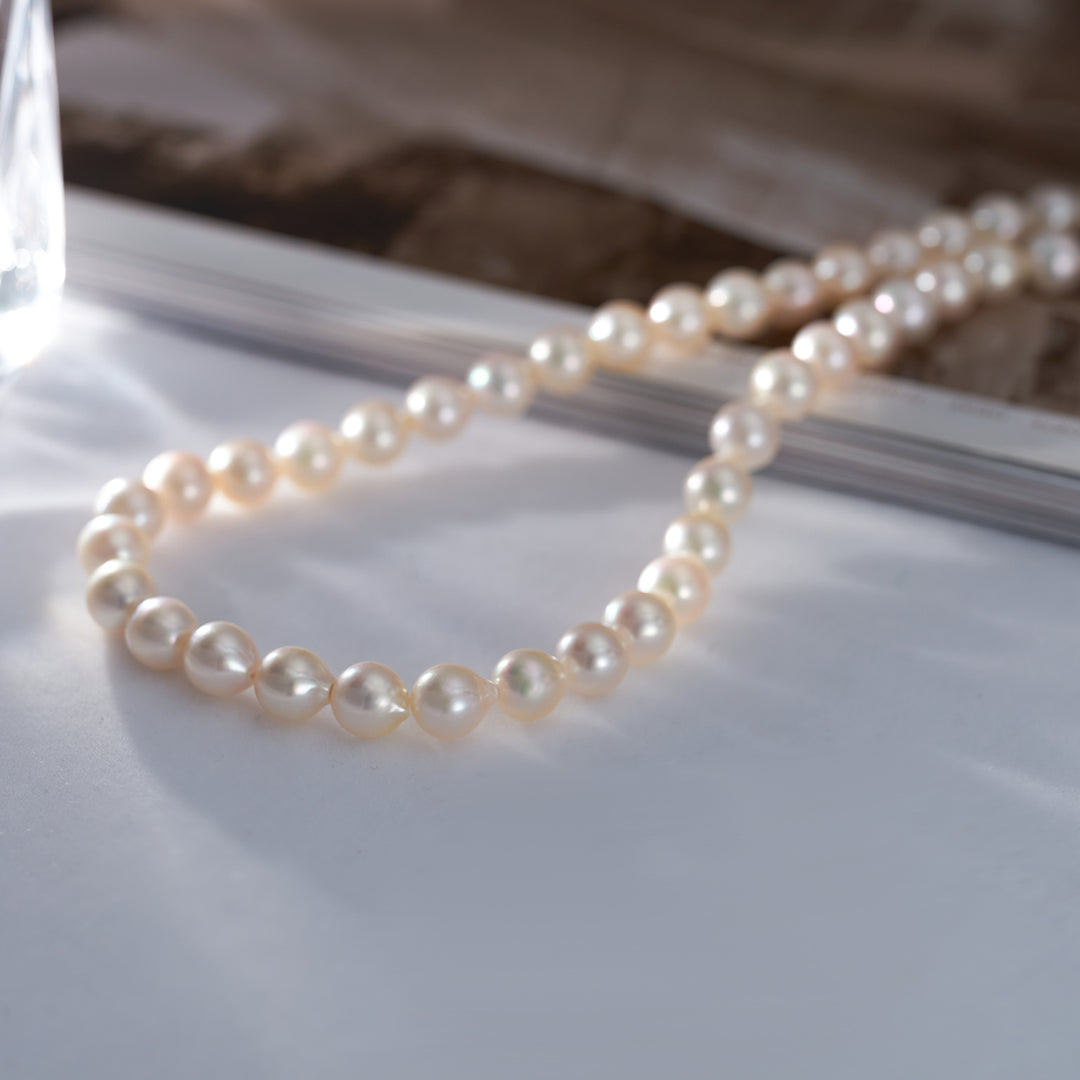 18k Gold Baroque Akoya Pearl Necklace KN00182 - PEARLY LUSTRE