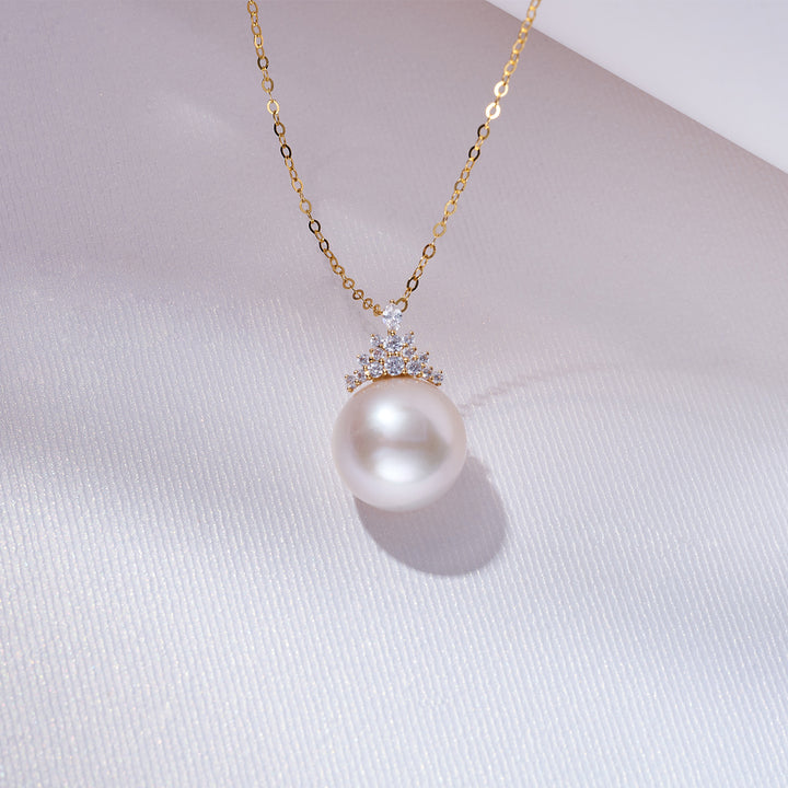 18k Solid Gold Edison Pearl Necklace KN00227 - PEARLY LUSTRE