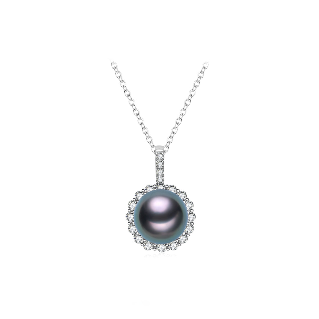 18K Solid Gold Exceptional Saltwater Tahitian Pearl Necklace KN00311 - PEARLY LUSTRE