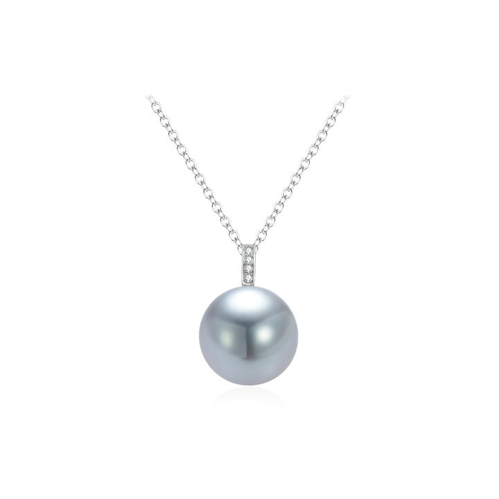 18k Solid Gold Tahitian Pearl Necklace KN00324 - PEARLY LUSTRE