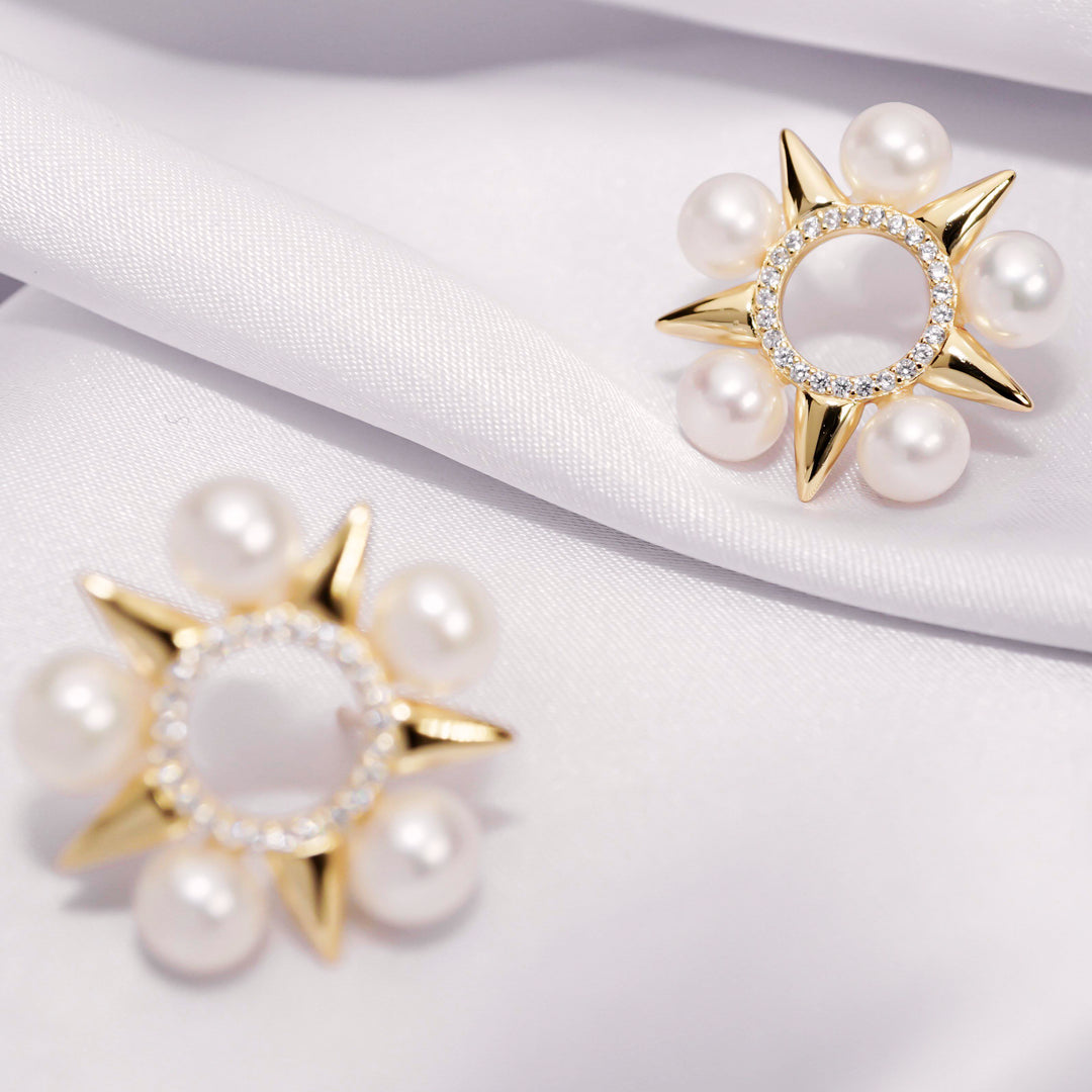 Asian Civilisations Museum Freshwater Pearl Earrings WE00224 | ACM Collection - PEARLY LUSTRE