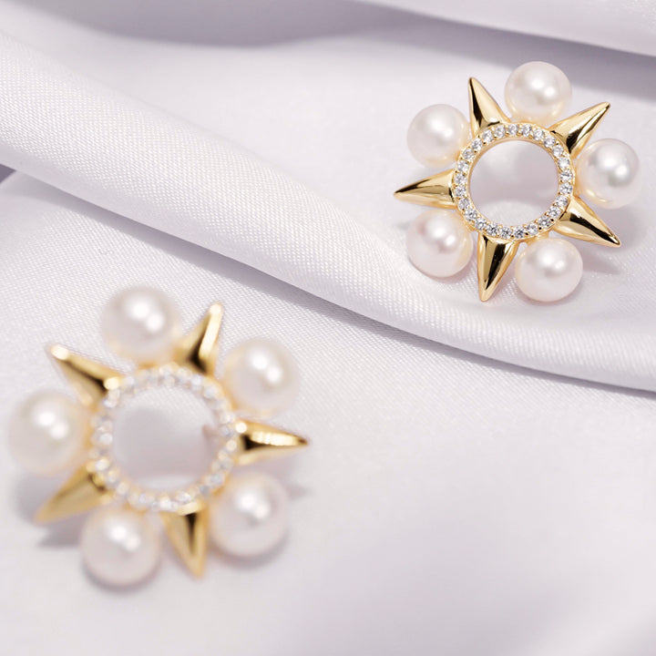 Asian Civilisations Museum Freshwater Pearl Earrings WE00224 | ACM Collection - PEARLY LUSTRE