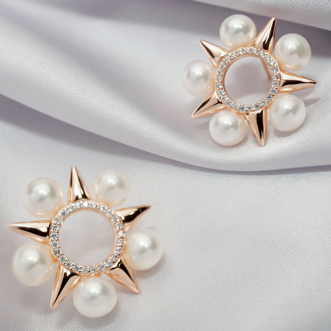 Asian Civilisations Museum Freshwater Pearl Earrings WE00226 | ACM Collection - PEARLY LUSTRE