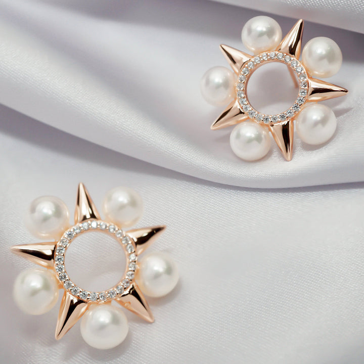 Asian Civilisations Museum Freshwater Pearl Earrings WE00226 | ACM Collection - PEARLY LUSTRE