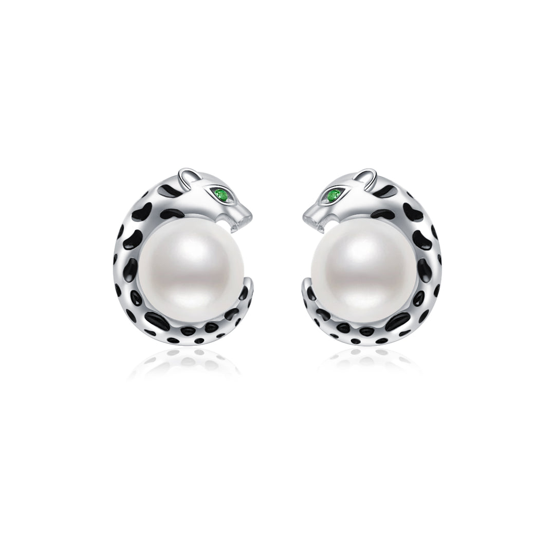 Panther Freshwater Pearl Earrings WE00119 | RAINFOREST - PEARLY LUSTRE