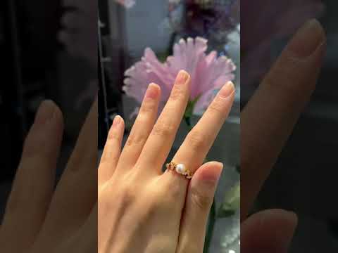 แหวนไข่มุกน้ำจืดดีไซน์เรียบหรู WR00204