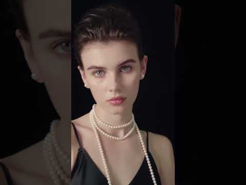 Collier de perles d'eau douce de 1,2 mètre de long WN00610
