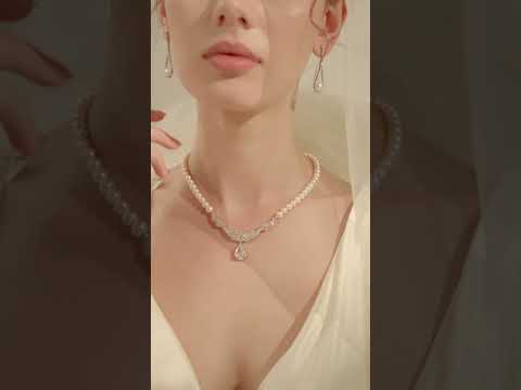 Eleganti orecchini di perle d'acqua dolce WE00347