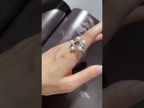 Musée des civilisations asiatiques Bague en perle d'eau douce WR00119 | Collection ACM