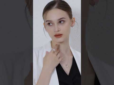أقراط لؤلؤ أكويا ألماس عيار 18 قيراط KE00114 | إيفرليف