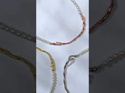 Collier de perles d'eau douce WN00539 | Fluide