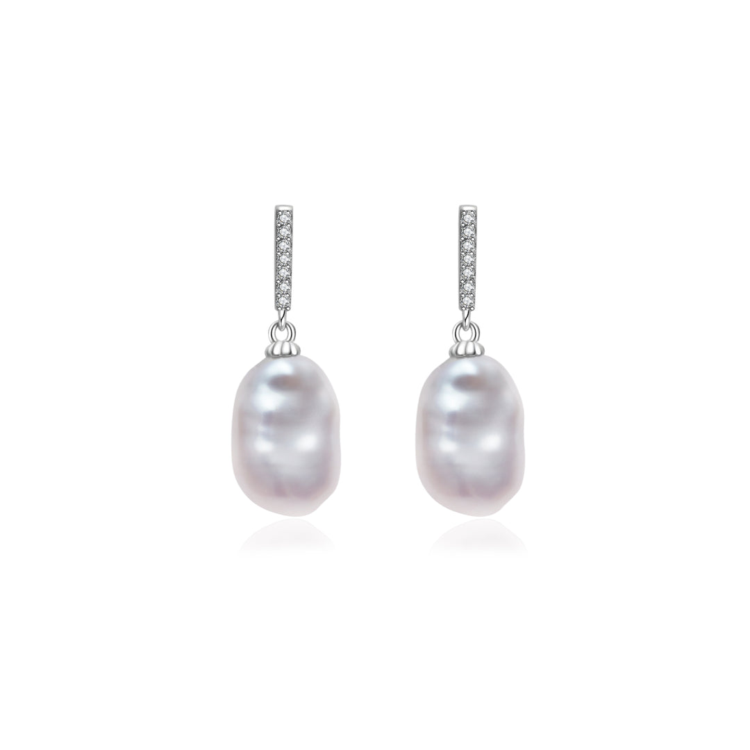 Elegant Keshi Freshwater Pearl Earrings WE00599 - PEARLY LUSTRE