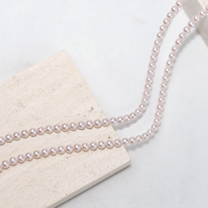 18k Gold Top Grade Aurora HANADAMA Akoya Pearl Set KS00002 - PEARLY LUSTRE