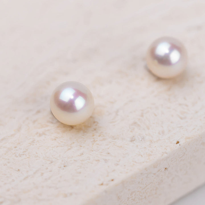 18k Gold Top Grade Aurora HANADAMA Akoya Pearl Set KS00002 - PEARLY LUSTRE