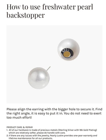 Elegant Freshwater Pearl Earrings WE00384 - PEARLY LUSTRE