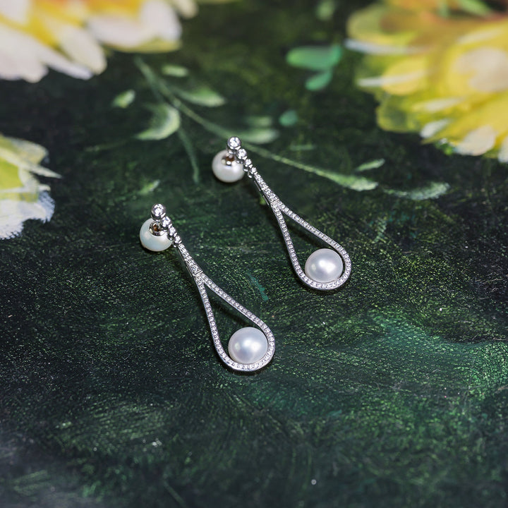 Elegant Freshwater Pearl Earrings WE00347 - PEARLY LUSTRE