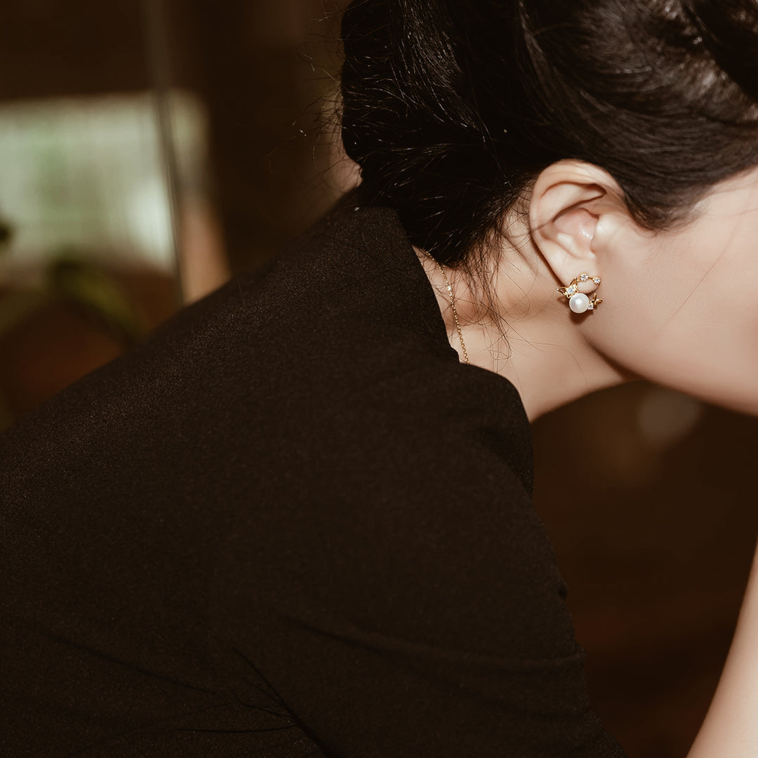 Elegant Freshwater Pearl Earrings WE00251 - PEARLY LUSTRE