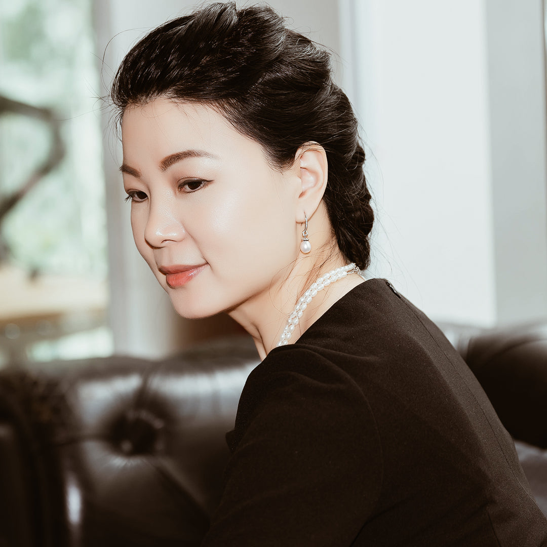 Elegant Freshwater Pearl Earrings WE00263 - PEARLY LUSTRE