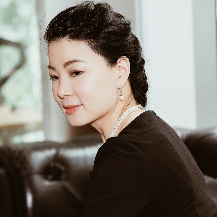 Elegant Freshwater Pearl Earrings WE00263 - PEARLY LUSTRE